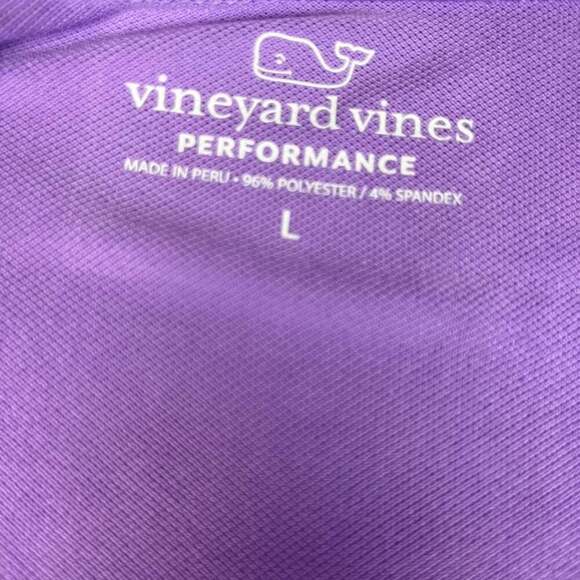 Vineyard Vines Polo Shirt Adult Mens Size Large Purple Whale Golf Golfer - Picture 2 of 9